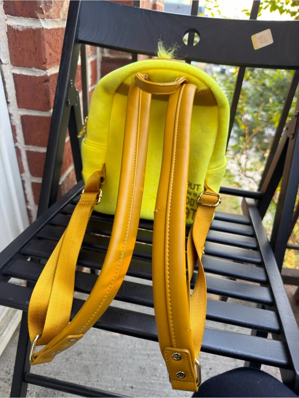 Yellow Tweety Character Plush Kids Backpack
